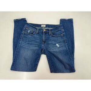 J. Crew Womens Jeans Size 25 Toothpick Distressed Denim